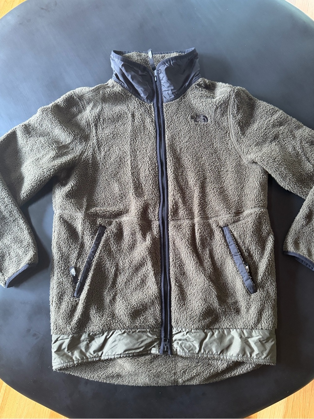 The North Face Women’s Olive Green Full-Zip Sherpa Jacket